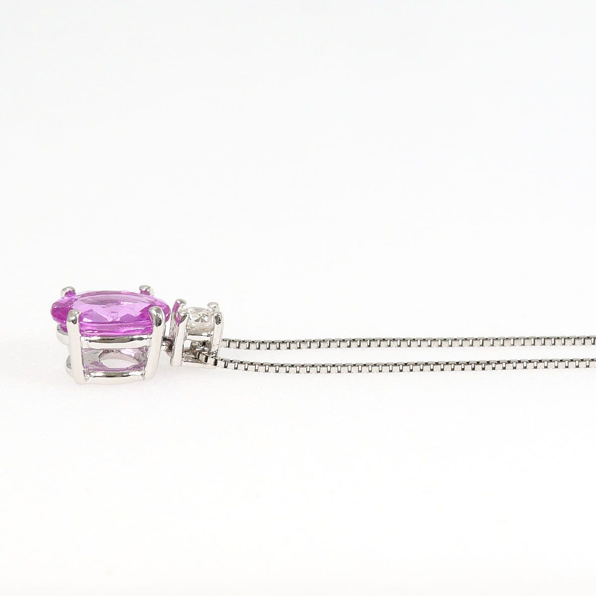 PT900/プラチナ PT850/プラチナ ネックレス ピンクサファイア 1.06ct
