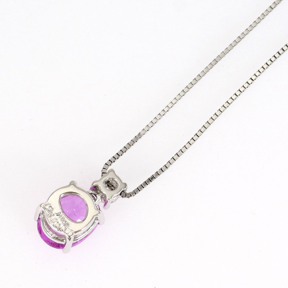 PT900/プラチナ PT850/プラチナ ネックレス ピンクサファイア 1.06ct