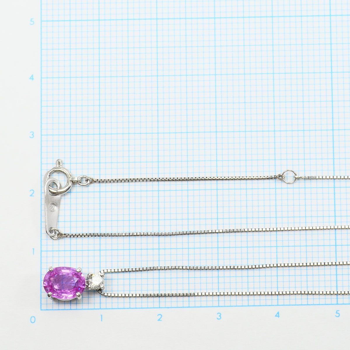 PT900/プラチナ PT850/プラチナ ネックレス ピンクサファイア 1.06ct