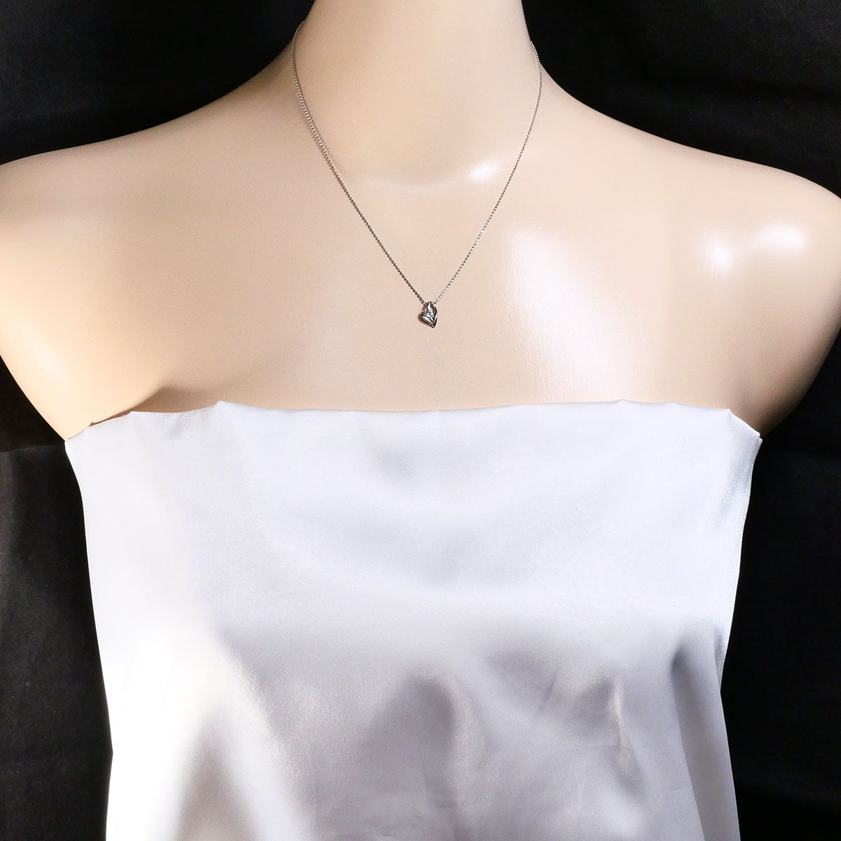 PT900/プラチナ PT850/プラチナ ネックレス ダイヤモンド 0.08ct 総