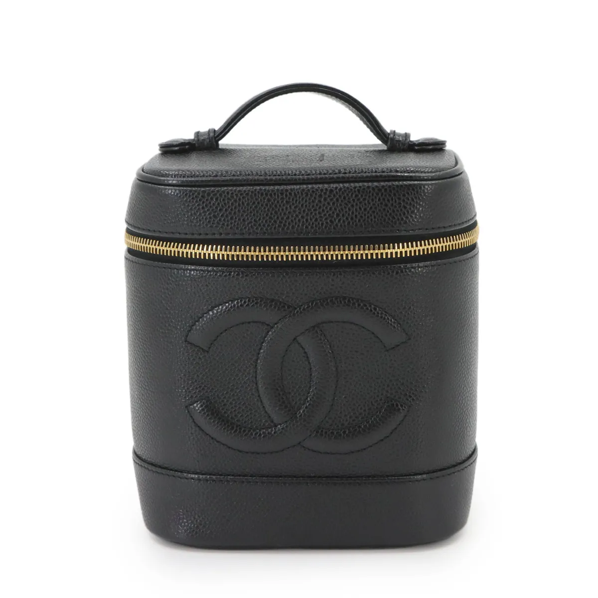 シャネル CHANEL バニティ ハンド バッグ キャビアスキン レザー