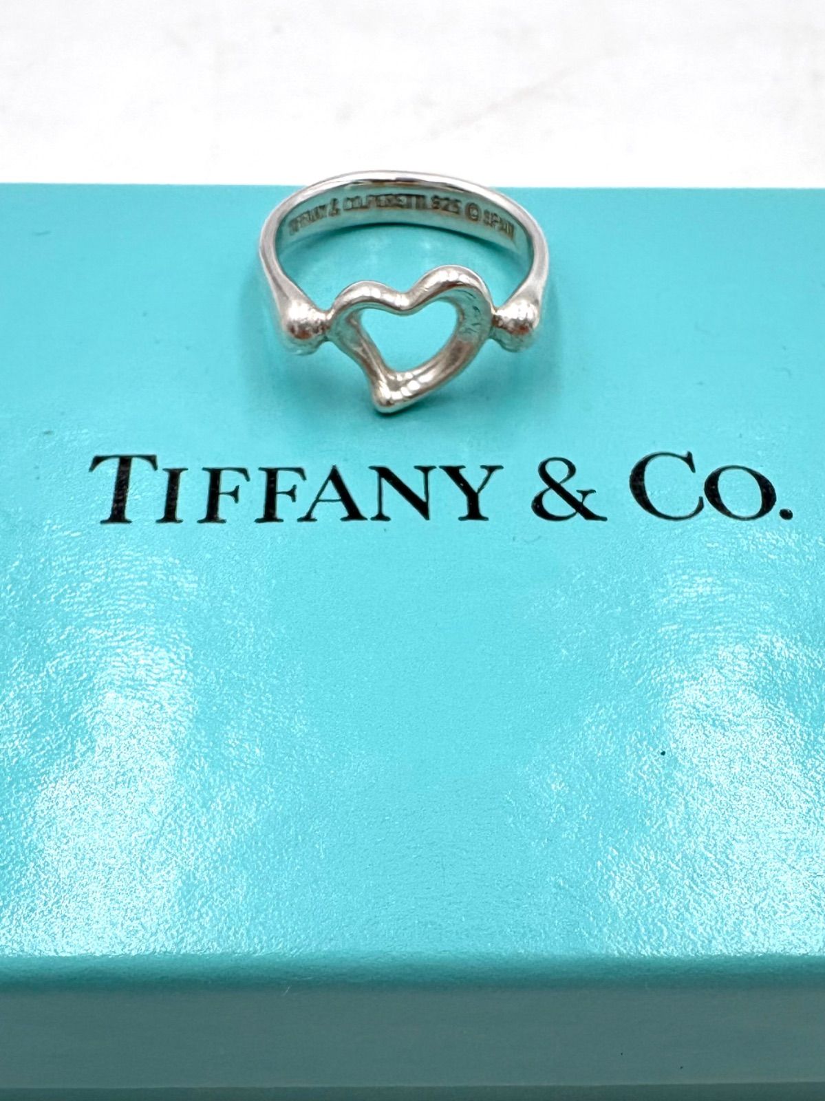 TIFFANY＆Co.ティファニーシルバーリング　メルカリ便 TIFFANY＆Co. ティファニー オープンハート シルバー925 リング 7号