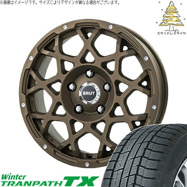 ジムニーシエラ 215/70R16 スタッドレスタイヤ ホイール 4本セット | トーヨータイヤ ウィンタートランパス TX × トライスター ブルート BR-55 デザートブロンズ 16インチ 5.5J -5 5穴139.7