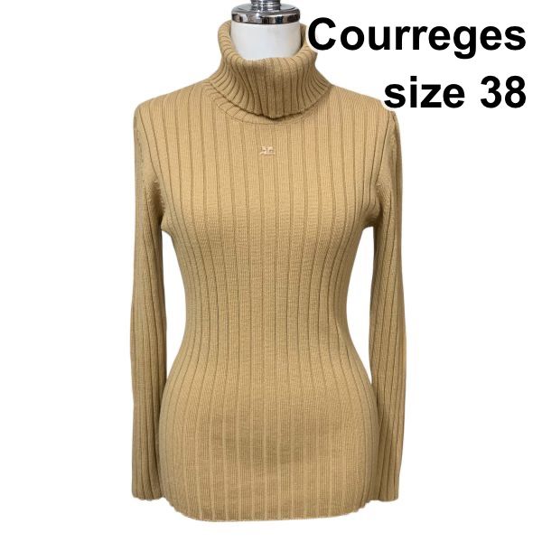 ◇ クレージュ Courreges セーター タートルネック 長袖 リブニット