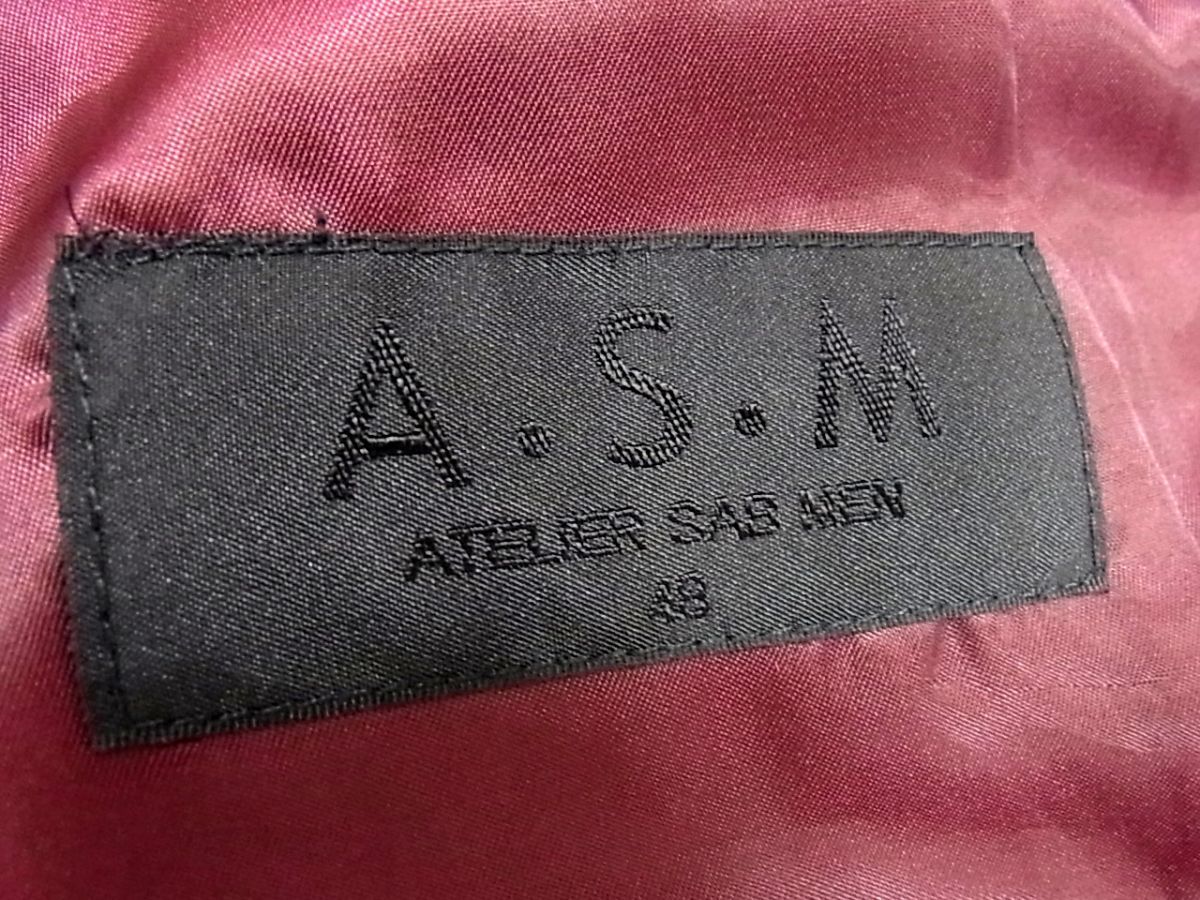 90年代◇A.S.M ATELIER SAB MEN ゴートスキン ダブルジップ ライダース