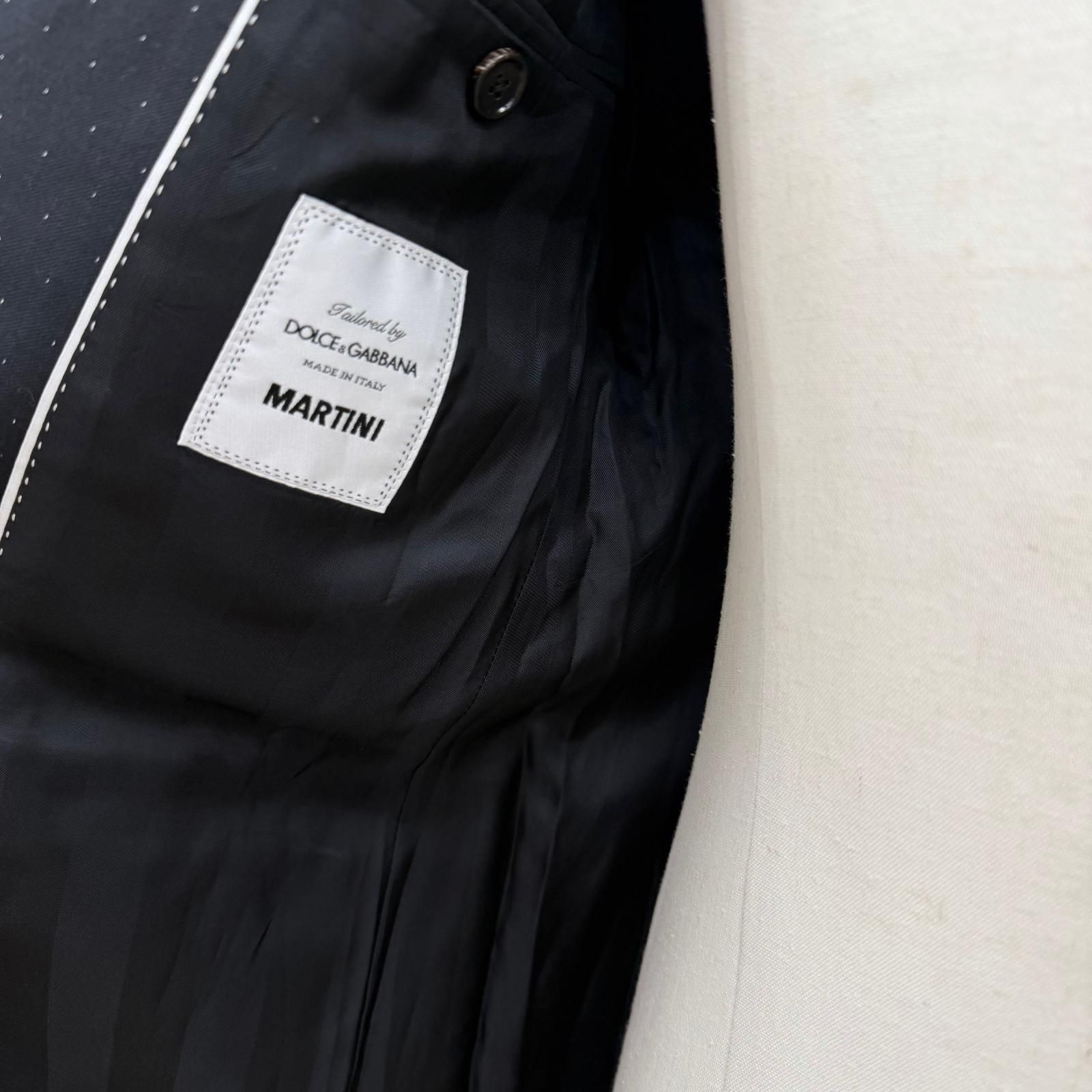 極美品▽DOLCE&GABBANA ドルチェ＆ガッバーナ MARTINI ウール ドット柄