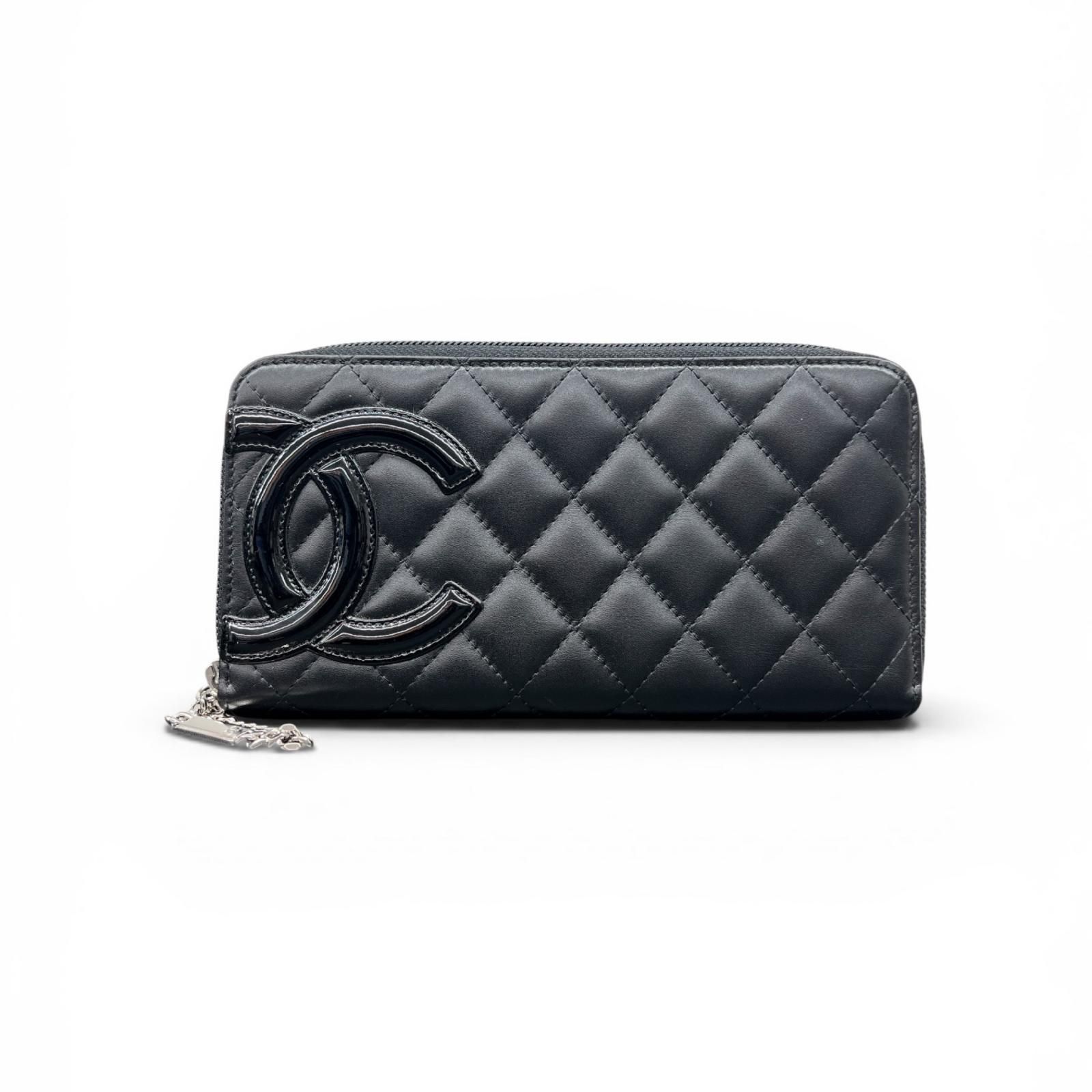 CHANEL シャネル カンボンライン 長財布 マトラッセ　ラム革　0608-⑦ CHANEL 希少 展示品級美品 シャネル カンボンライン ソーブラック