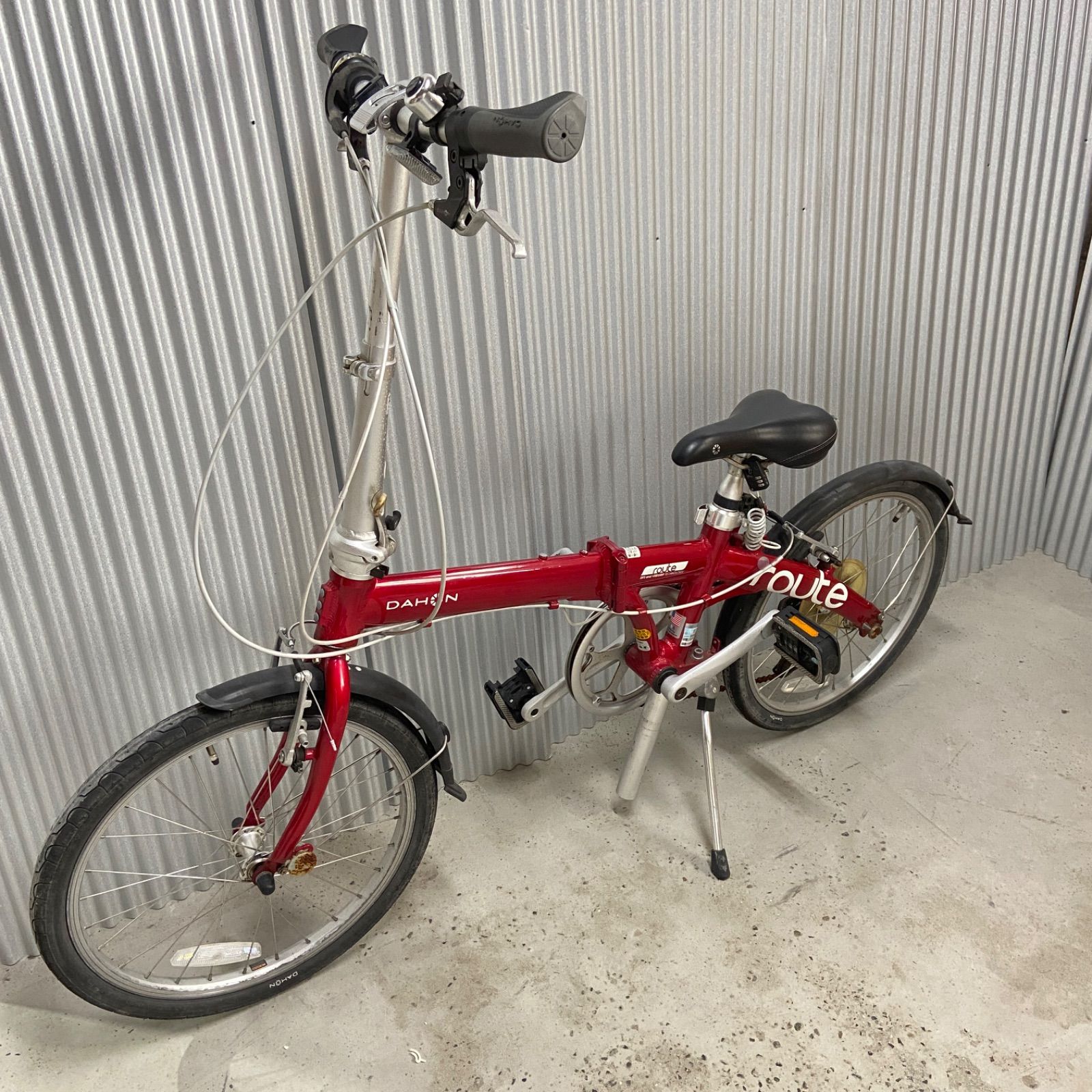 115：DAHON ROUTE　折畳自転車　ジャンク　引取限定：埼玉県所沢市 引取限定】DAHON ROUTE ダホン ルート 折りたたみ自転車 20インチ