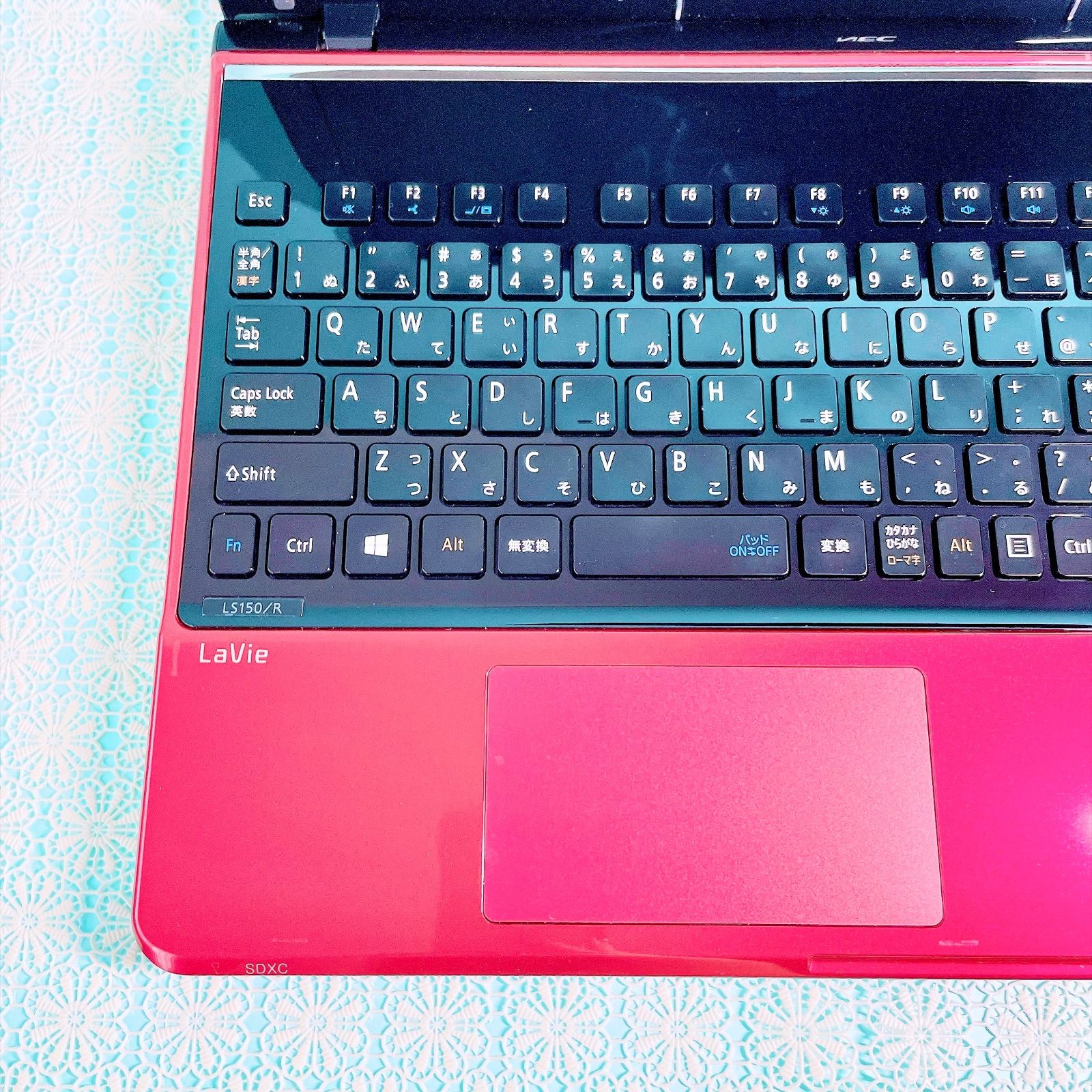 おしゃれ艶々レッド❣️NECノートパソコン✨️たっぷり大容量750GB WEB
