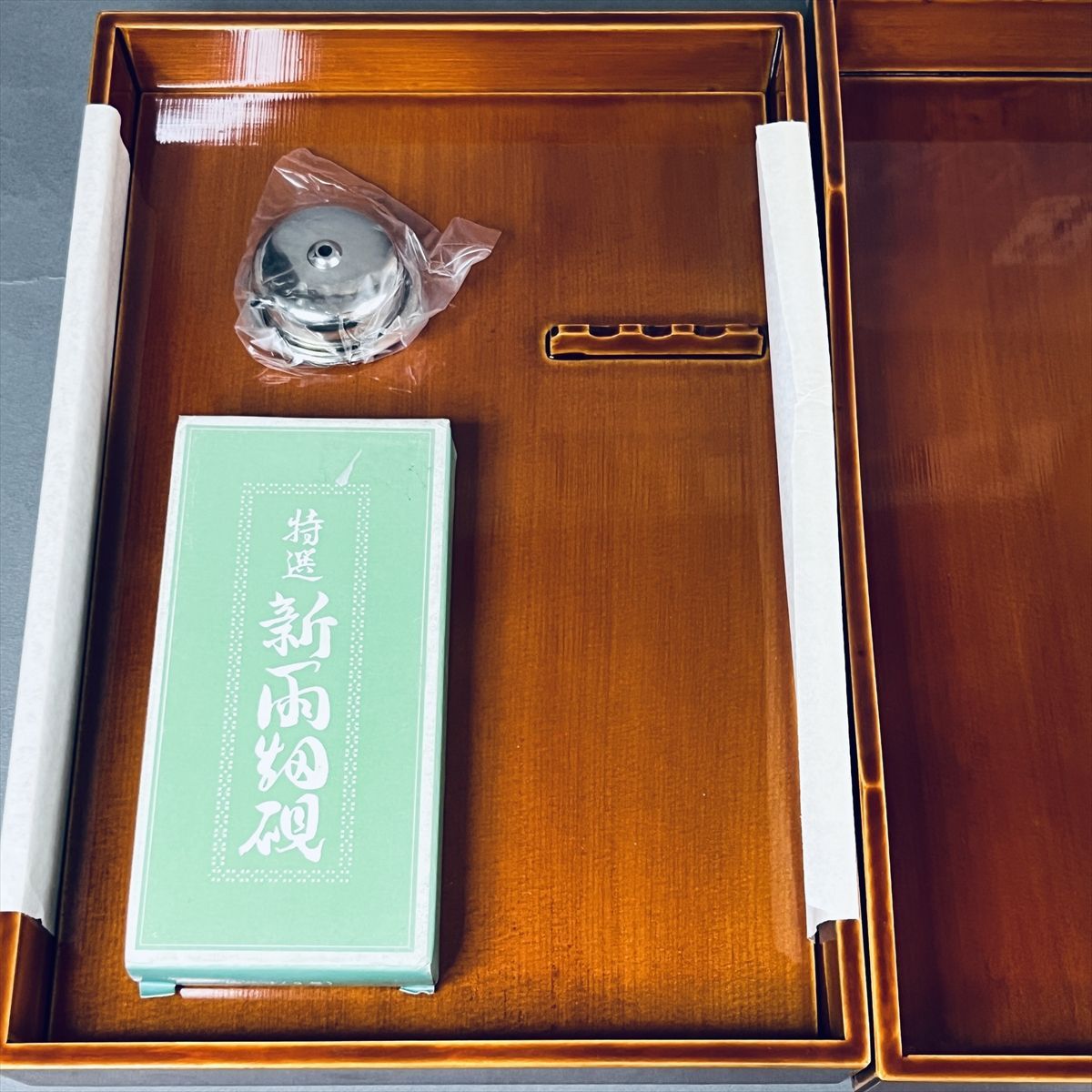 飛騨 春慶塗 書箱 硯箱 書道具入れ 硯・水注付 漆器 伝統工芸品 - メルカリ