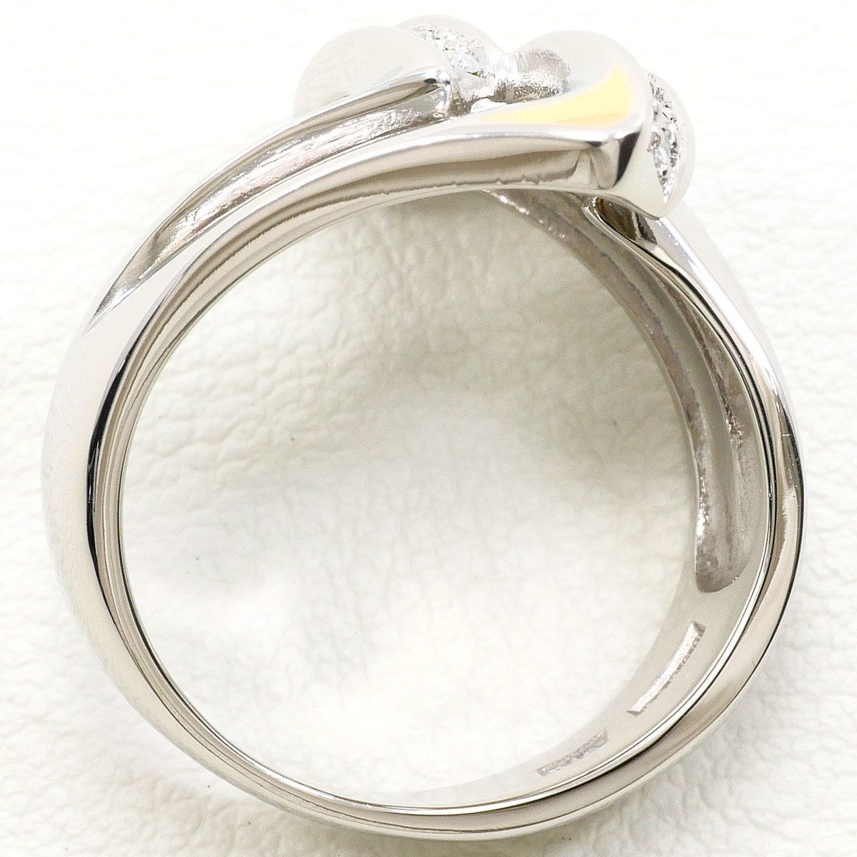 PT900/プラチナ K18YG リング・指輪 12号 ダイヤモンド 0.09ct 鑑別書