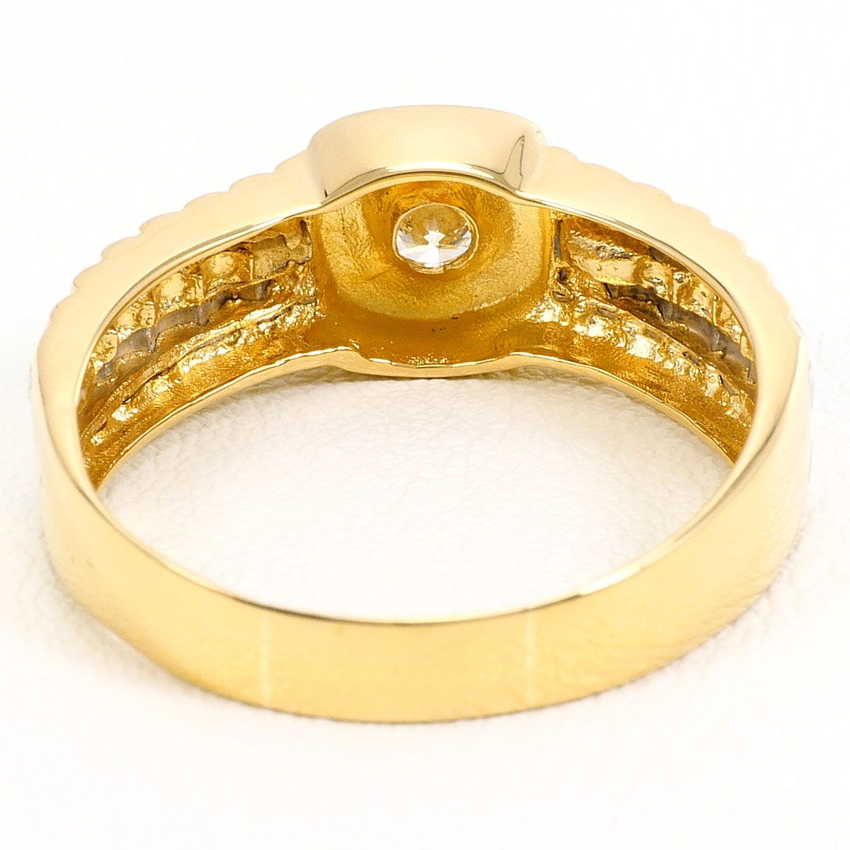 PT900/プラチナ K18YG リング・指輪 20号 ダイヤモンド 0.17ct 鑑別書