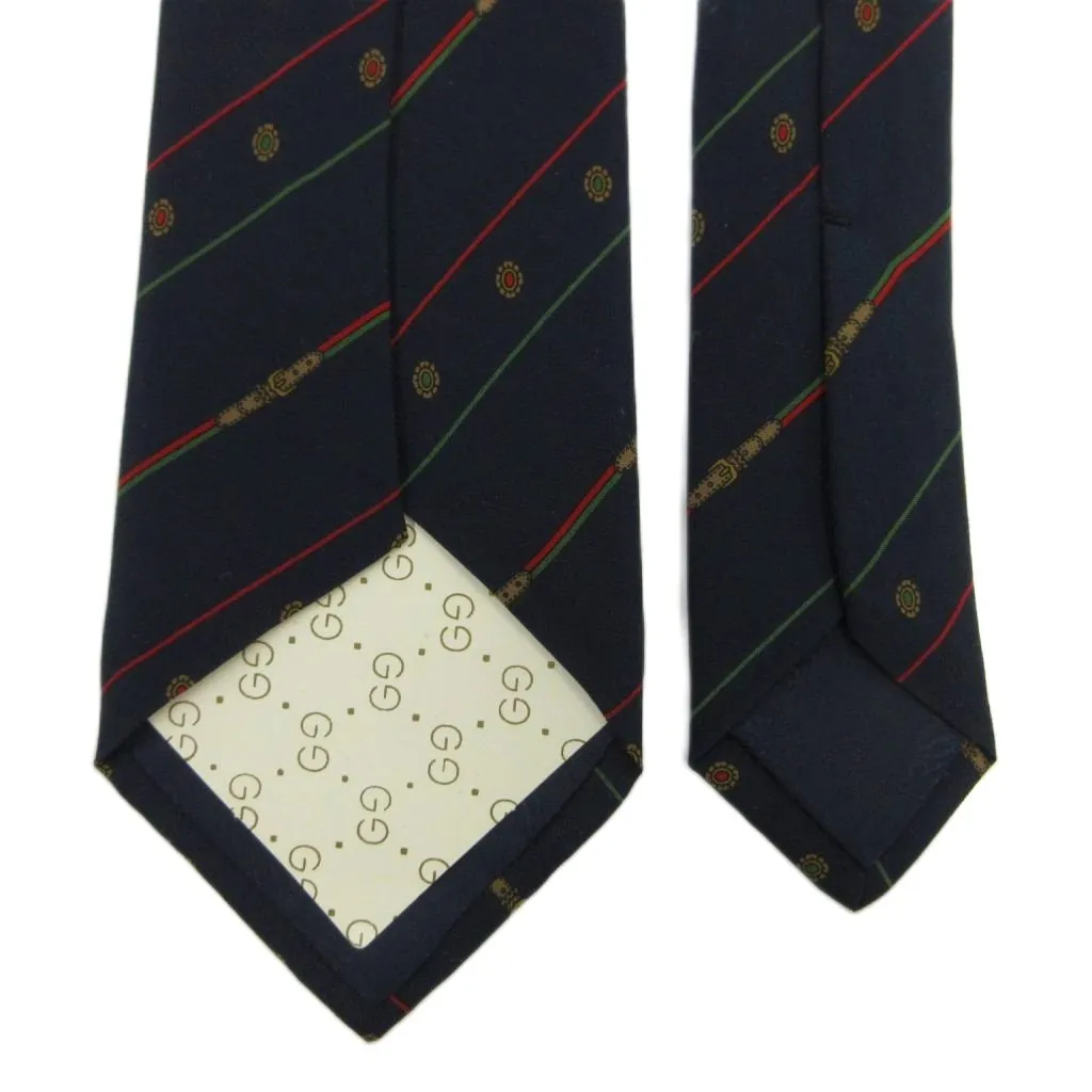 グッチ GUCCI ネクタイ 絹 シルク レギュラータイ ウェブストライプ 総