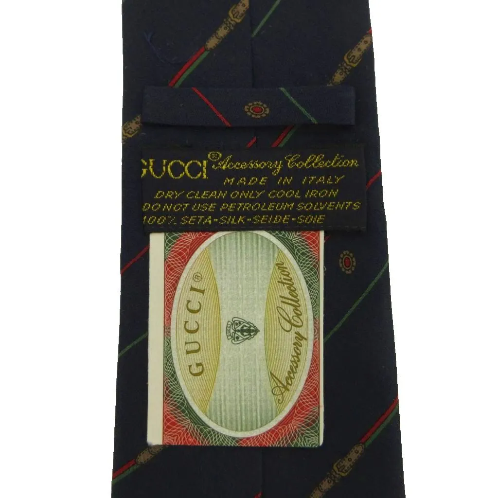 グッチ GUCCI ネクタイ 絹 シルク レギュラータイ ウェブストライプ 総