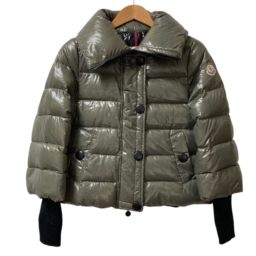 モンクレール TULSA ダウンジャケット ワッペン テュルサ カーキ 1 MONCLER モンクレール TULSA ダウンジャケット コート サイズ0 グレー