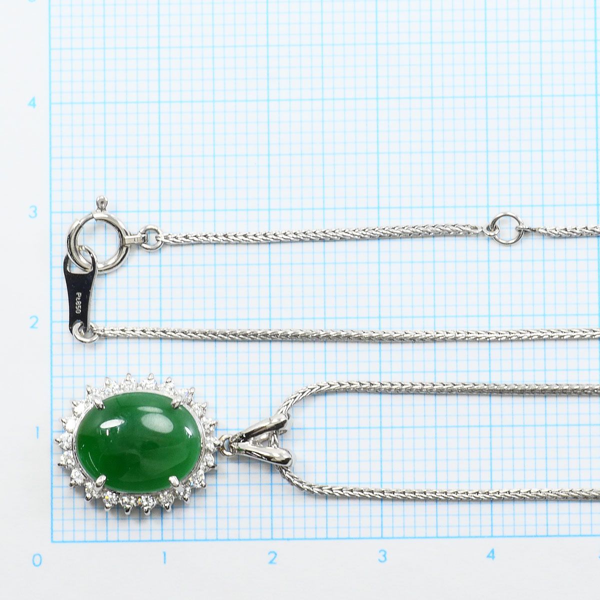 PT900/プラチナ PT850/プラチナ ネックレス ヒスイ 2.22ct
