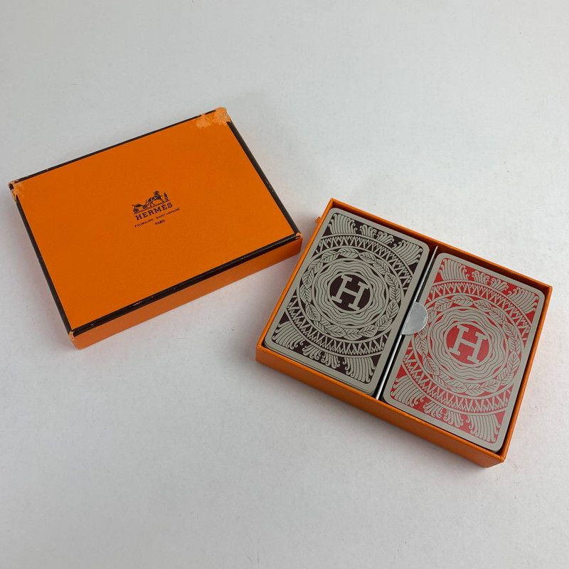 中古品】 HERMES エルメス トランプ＆トランプケース ※箱ダメージ