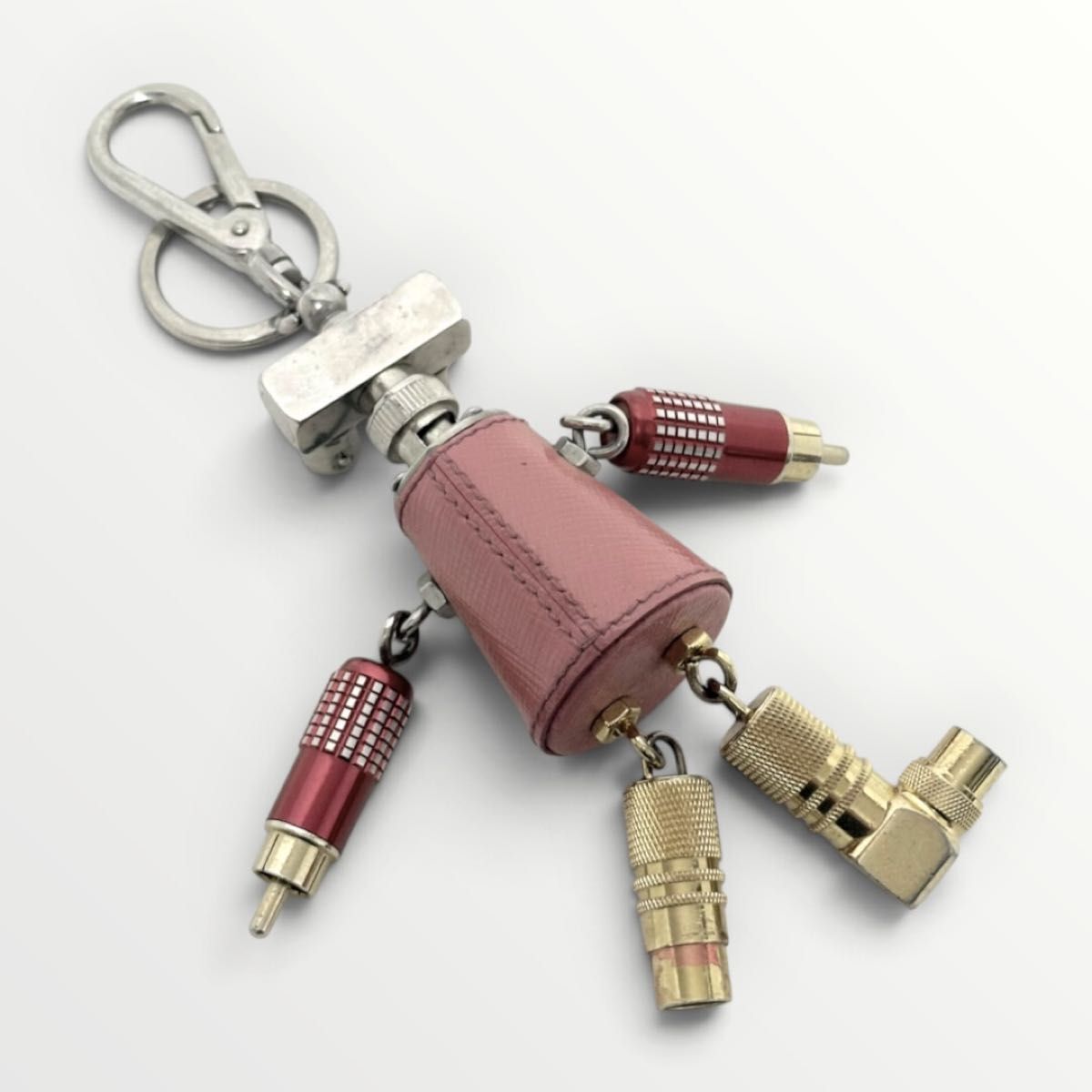 良品 PRADA プラダ サフィアーノ トリック ロボット キーリング バッグ