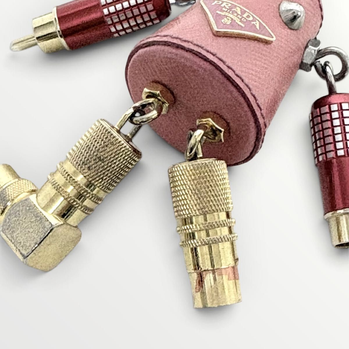良品 PRADA プラダ サフィアーノ トリック ロボット キーリング バッグ