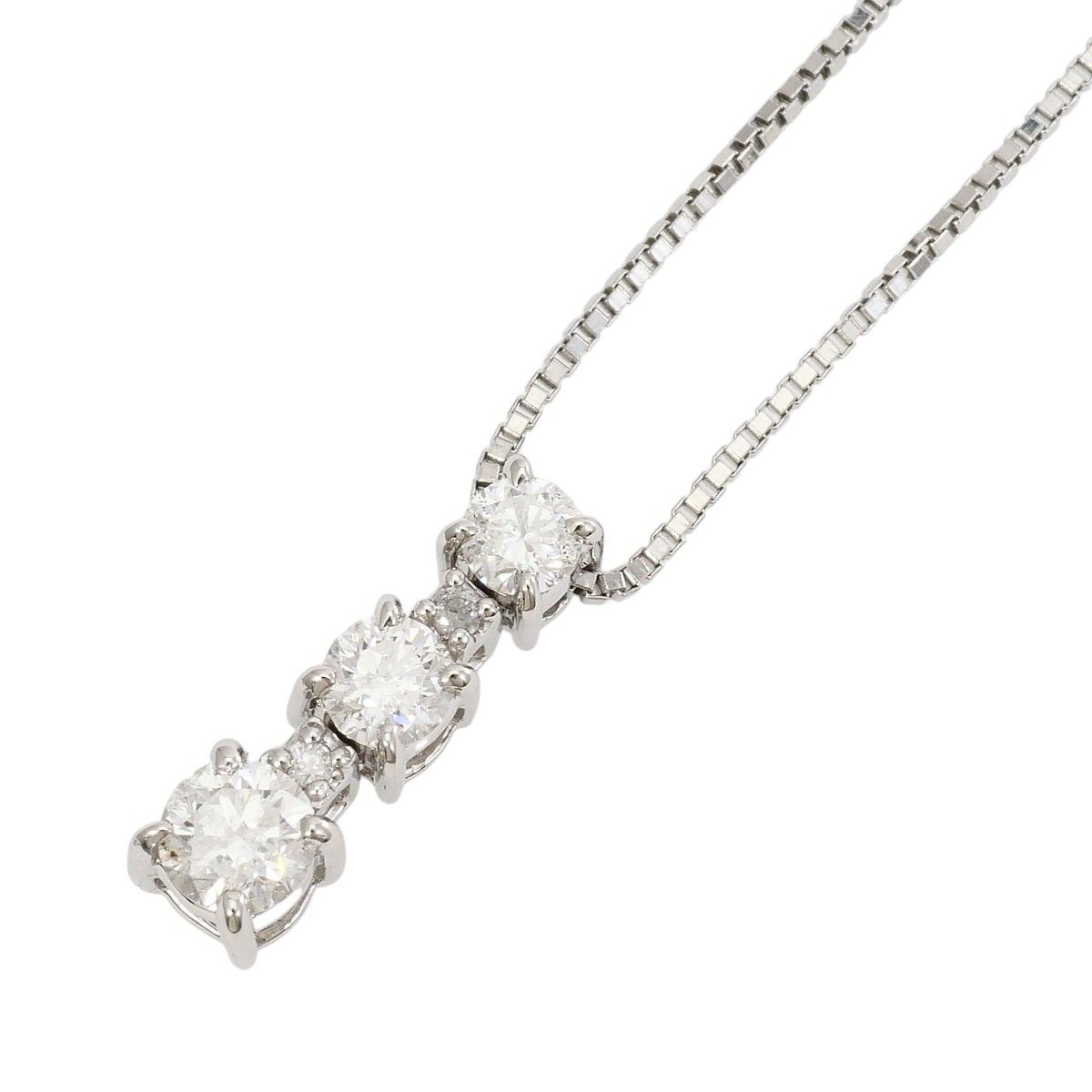 PT900/プラチナ PT850/プラチナ ネックレス ダイヤモンド 0.50ct 鑑別
