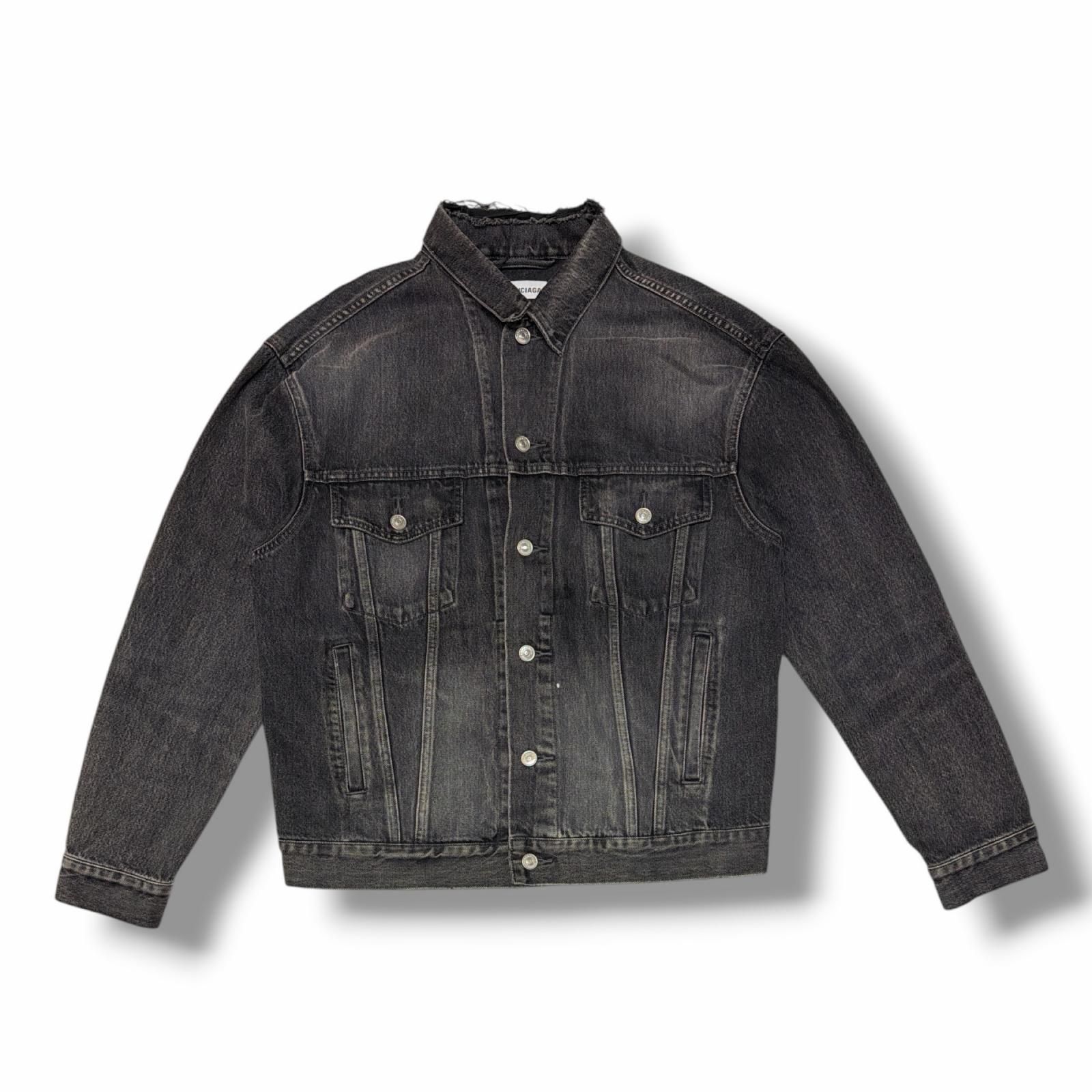 国内正規 BALENCIAGA 18AW Back Logo Denim Jacket バックロゴデニム 