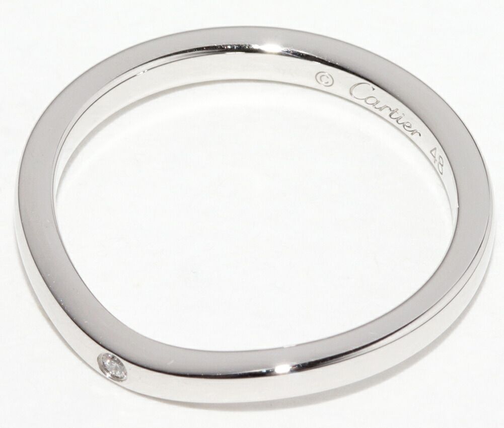 カルティエ 指輪 Pt950 ダイヤ3P(計0.01ct) バレリーナ ウェディング