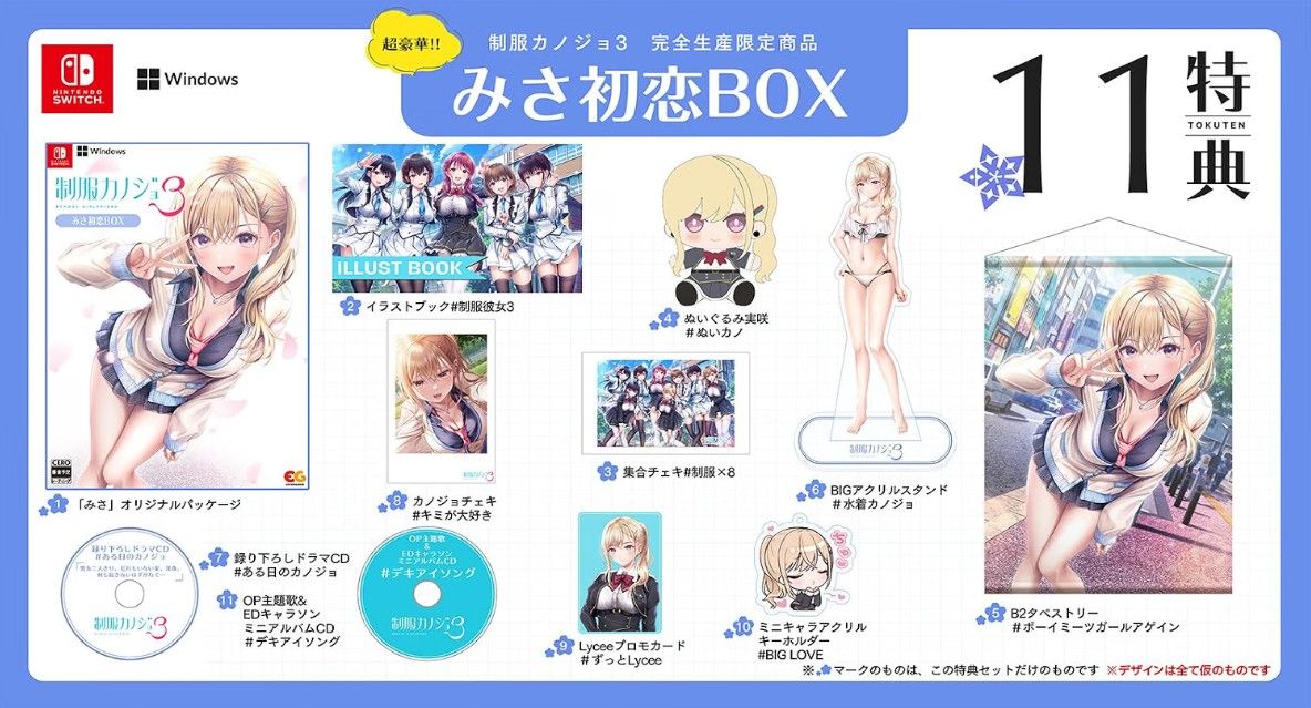 【新品】 制服カノジョ3 みさ初恋BOX Nintendo Switch 佐賀