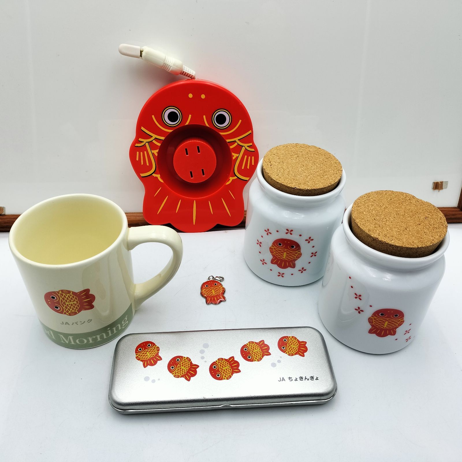 ちょきんぎょ　グッズセット JAバンク ちょきんぎょ グッズ 5点セット（コードリール・キャニスター