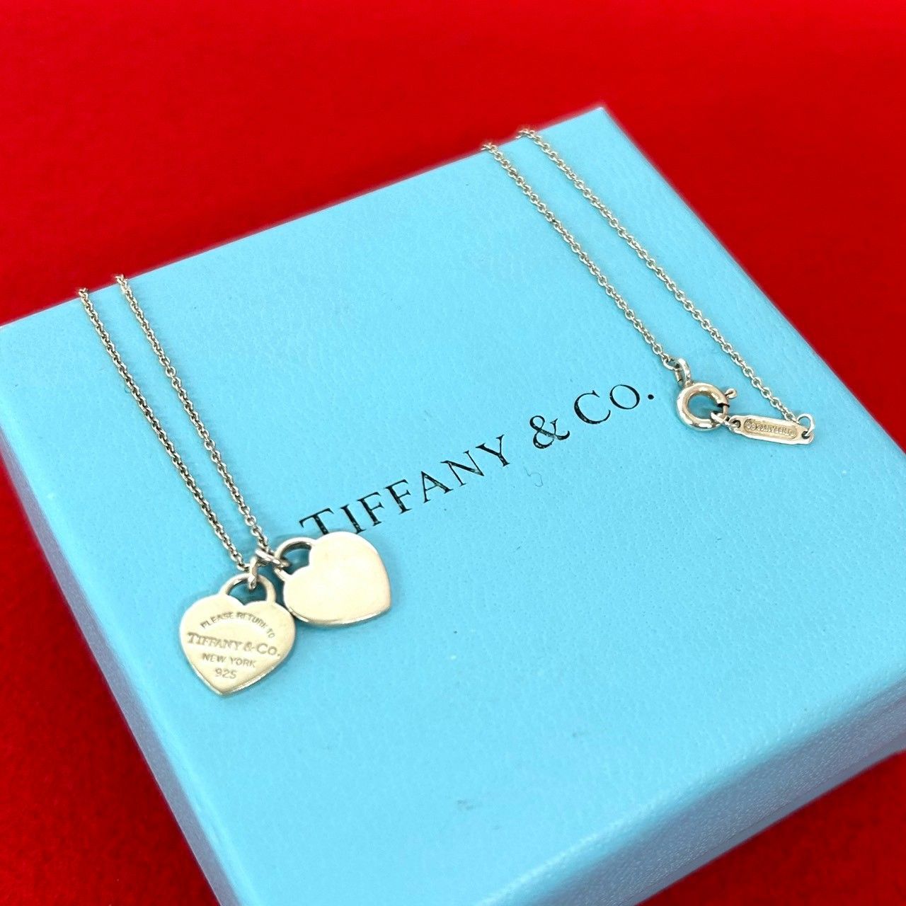 極 美品 TIFFANY&Co. ティファニー リターントゥ ダブルハート タグ
