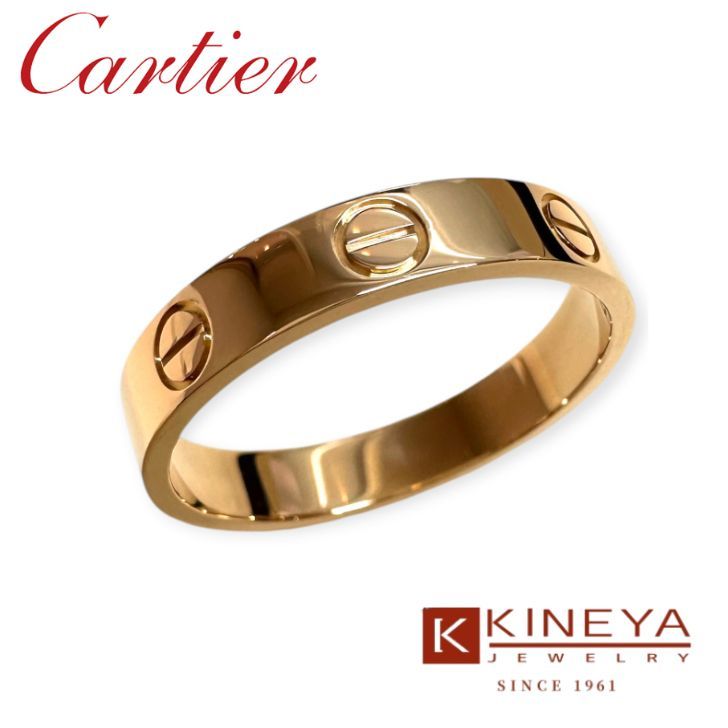 中古特価】 Cartier カルティエ ミニラブ リング 750 PG #54 3.2g