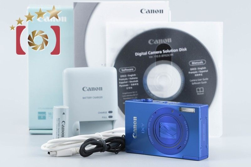 【中古】Canon キヤノン IXY 3 ブルー コンパクトデジタルカメラ 元箱付き