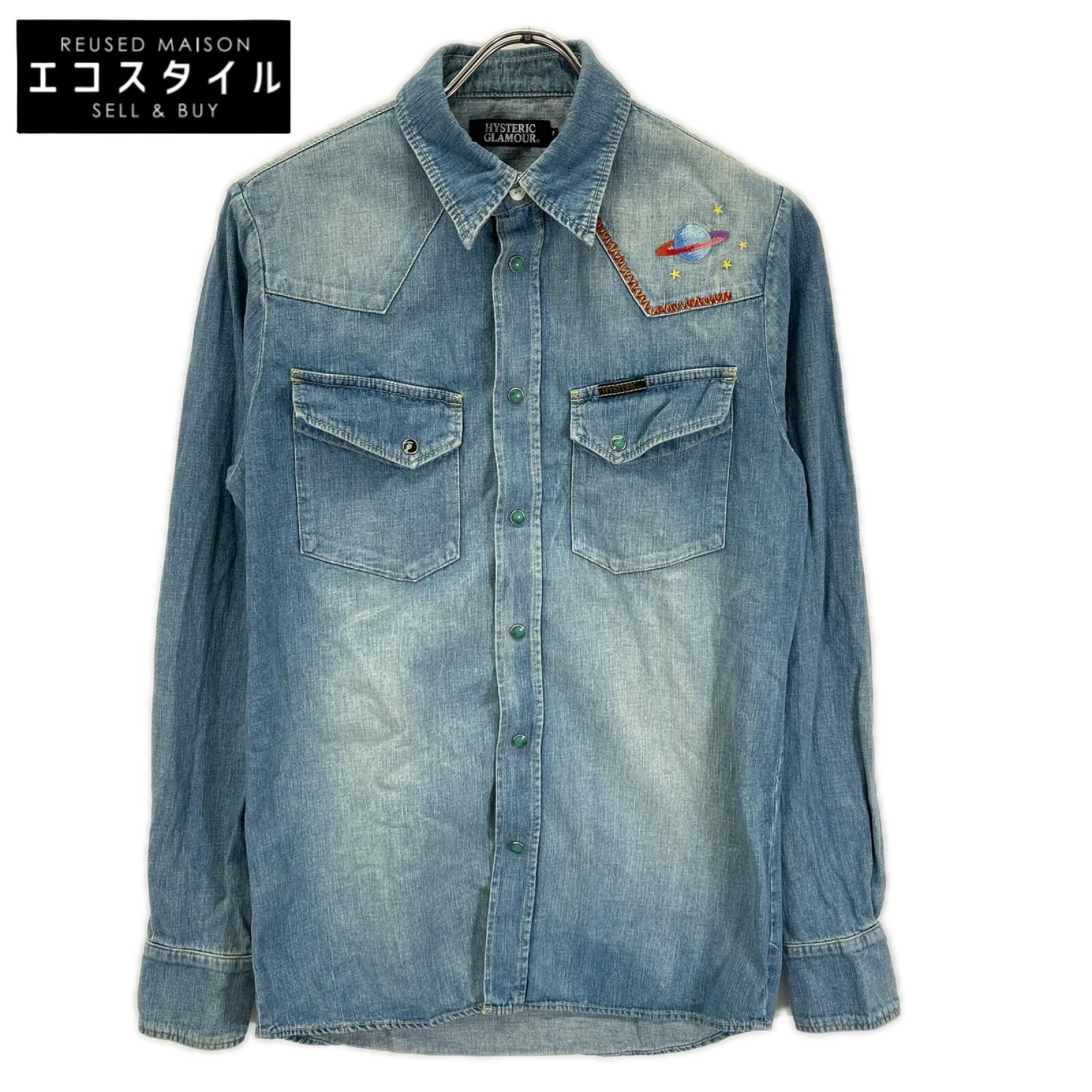 HYSTERIC GLAMOUR　ヒステリックグラマー　0213AH06 ヴィンテージ加工 刺繍 ウエスタンデニムシャツ　S 7,623円