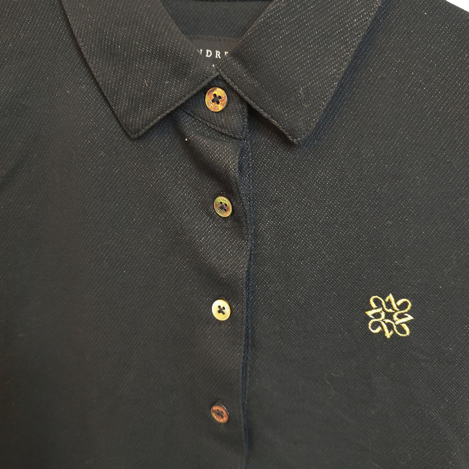 優*様 ⭐️新品タグ付き⭐️ST. ANDREWS フリル袖ポロシャツ ネイビー St ANDREWS セントアンドリュース ゴルフ 半袖 フリル ポロシャツ 043