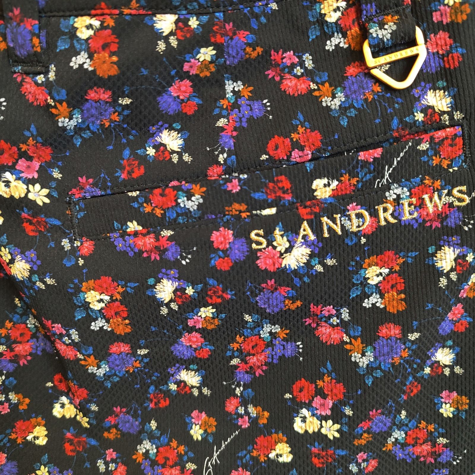 St ANDREWS セントアンドリュース ゴルフ 総柄 花 フレア スカート 043
