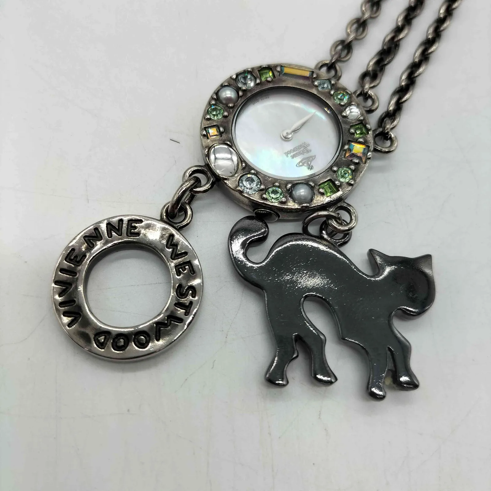 Vivienne Westwood カボション　キャットモチーフ ブローチ ヴィヴィアンウエストウッド Vivienne Westwood Black Cat ブラック