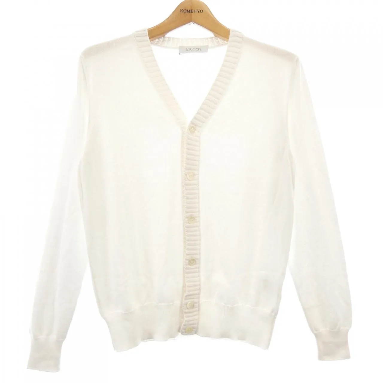 【CRUCIANI】カシミアタッチ カーディガン⭐︎定価の65〜75%off⭐︎ クルチアーニ Cruciani カーディガン(やや傷や汚れあり) 中古・真贋