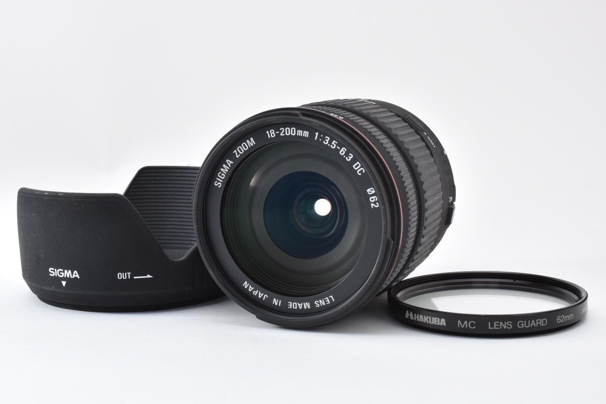 ★特上品★ シグマ SIGMA ZOOM 18-200mm F3.5-6.3 DC for キヤノン/CANON EFマウント ★ 専用フード付き #860011_10_70L 9,225円