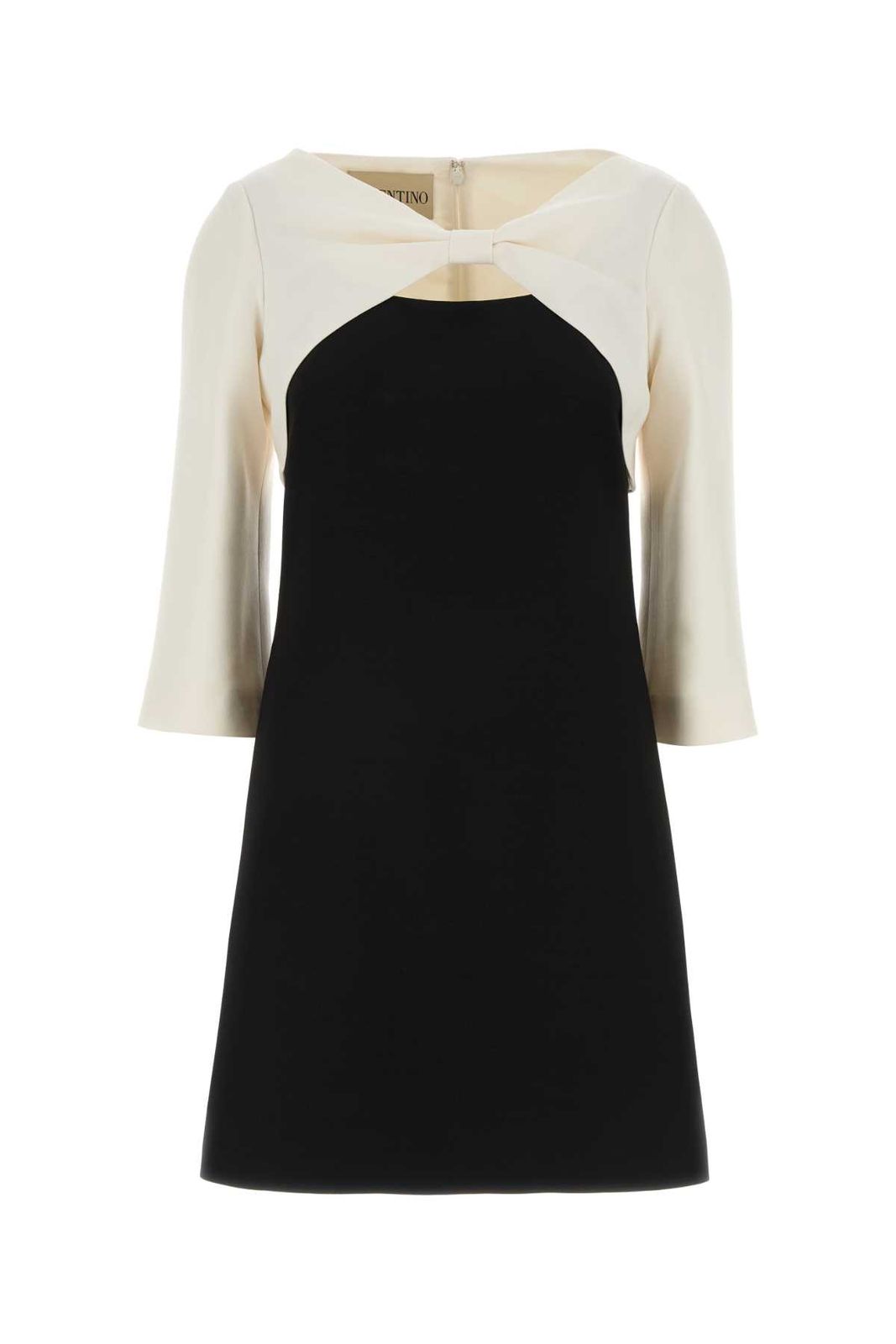 【新品・最安値】VALENTINO GARAVANI ヴァレンティノガラヴァーニ MINI DRESS | SOLID | CREP NEROAVORIO 正規品 衣類 8B3VAJ061CF 0NA