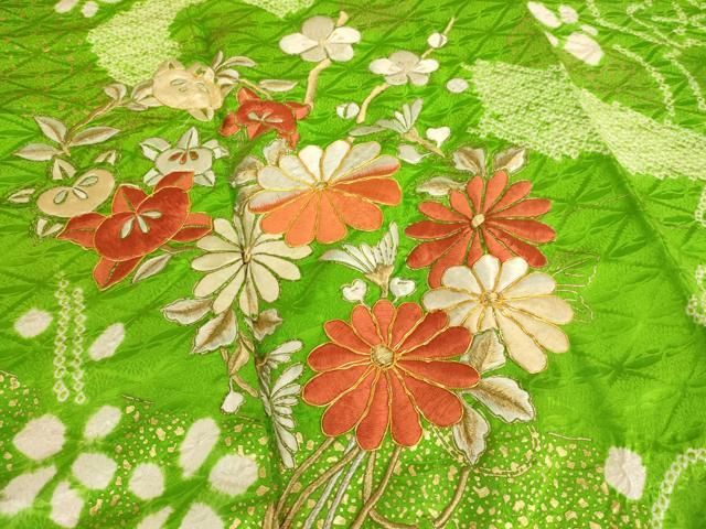 平和屋着物□豪華振袖 駒刺繍 絞り 花丸文 金彩 正絹 逸品