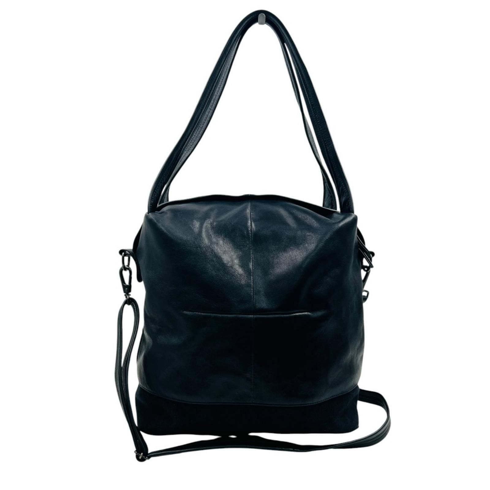 Yohji Yamamoto ヨウジヤマモト discordレザー 牛革 トート ショルダー 