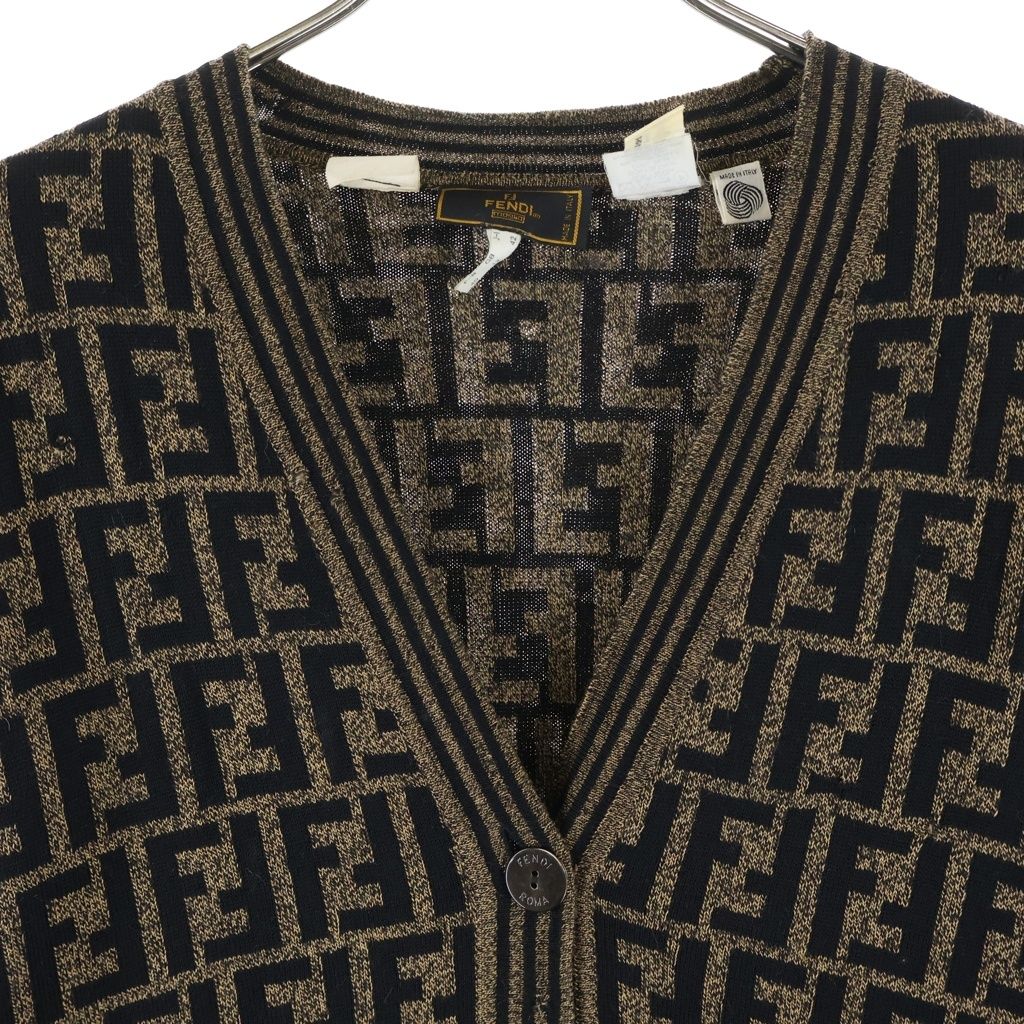 FENDI (フェンディ) 90s VINTAGE FF Wool Cardigan ズッカ柄 ウール