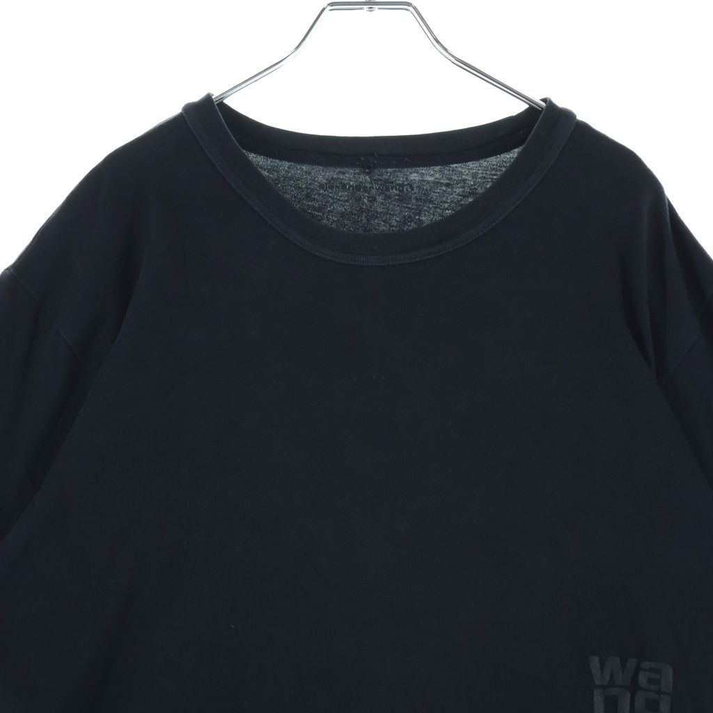 アレキサンダーワン　ブラック 半袖Tシャツ　ロゴ入り　プリント　ブラック ALEXANDER WANG (アレキサンダーワン) ロゴプリント Tシャツ ブラック