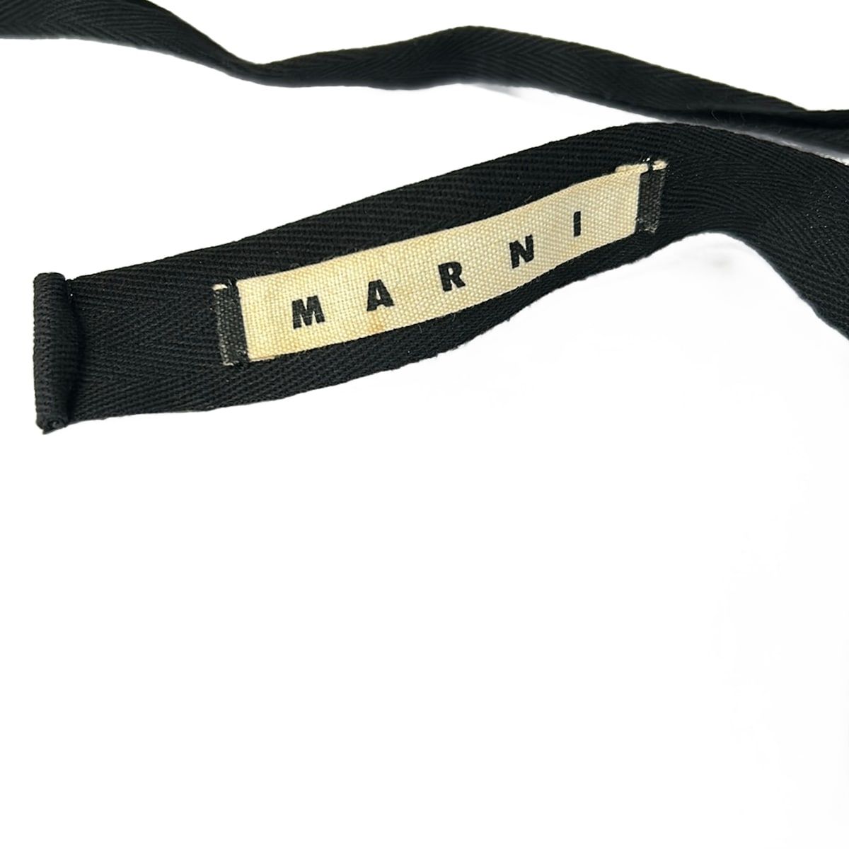 MARNI(マルニ) ネックレス美品 - 黒×グリーン フラワー(花)