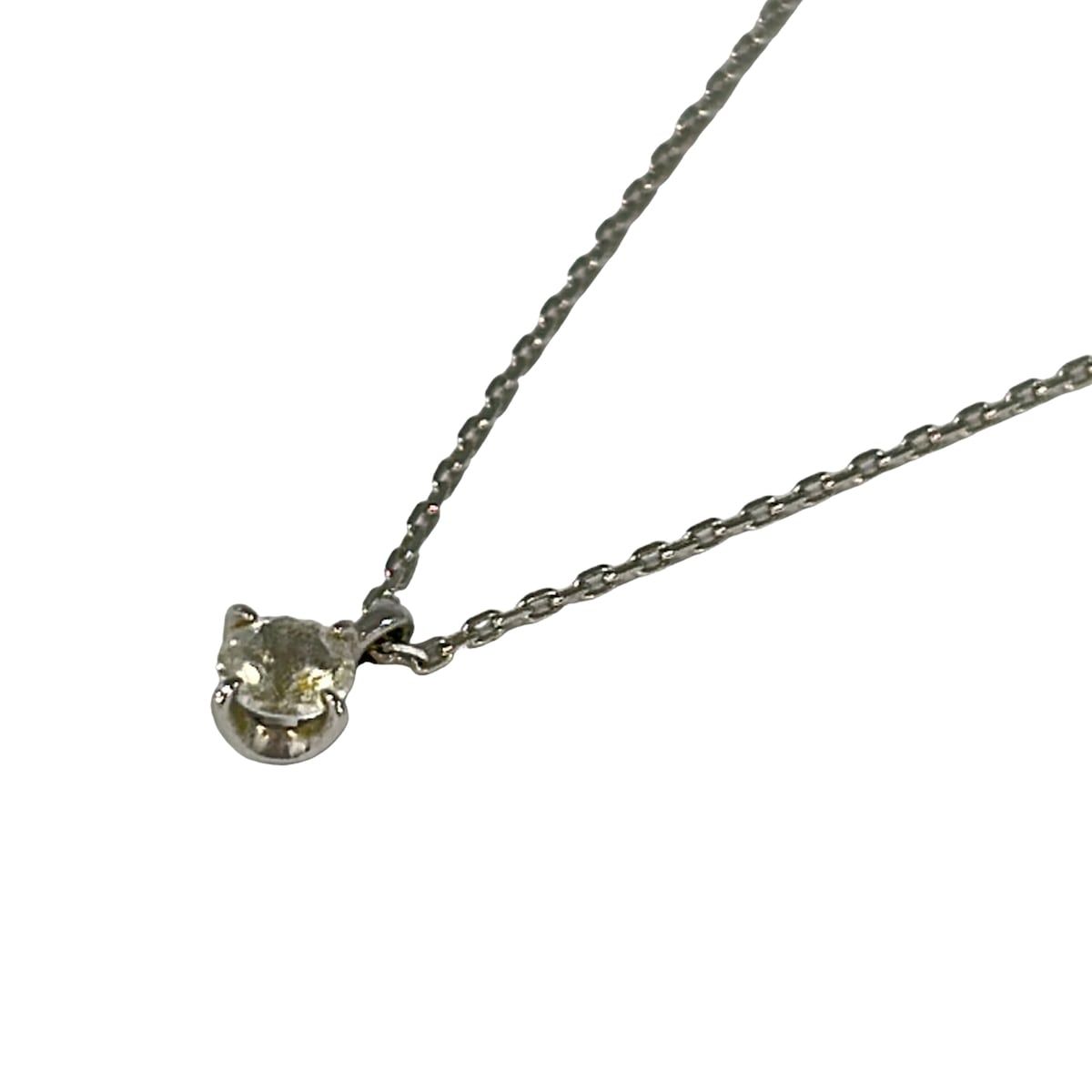 4℃(ヨンドシー) ネックレス美品 - K10WG×クリア