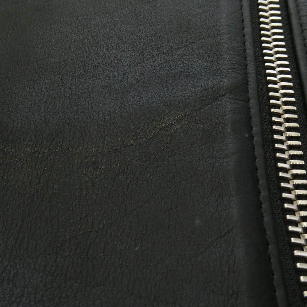 STRUM ストラム STL045-01 OIL CALF LEATHER W-ZIPPER SINGLE RIDERS