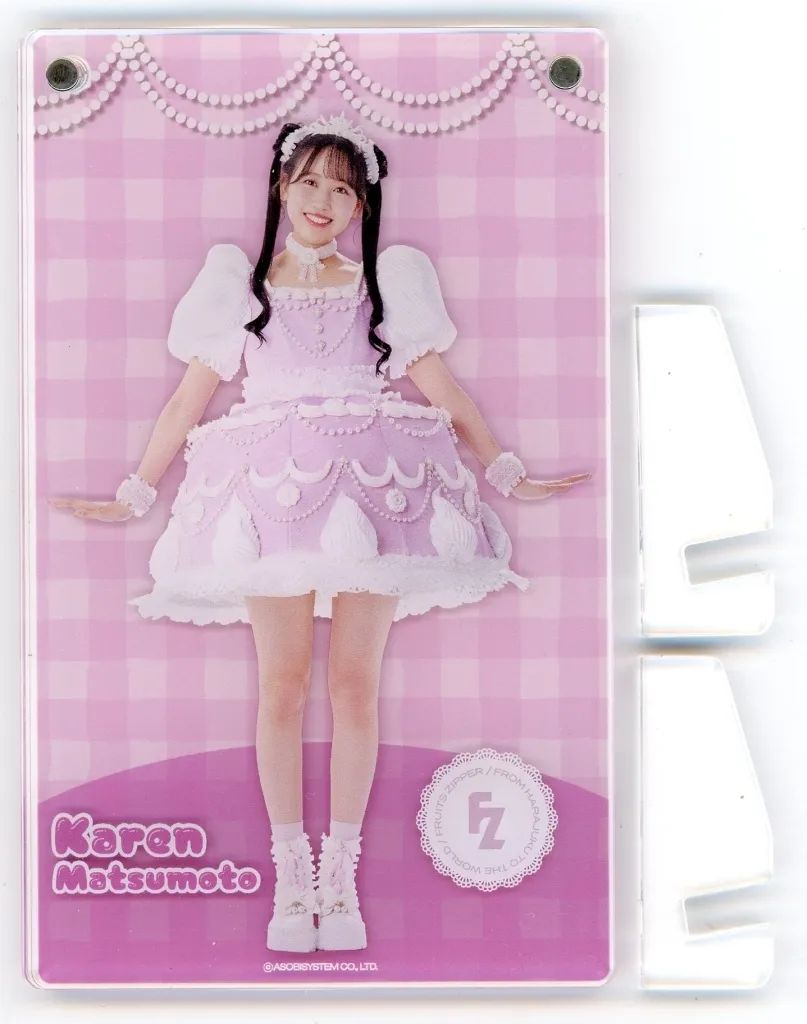 [Used] Acrylic Stand/Acrylic Panel Matsumoto Karen Acrylic Shadow Box “FRUITS ZIPPER 3rd Anniversary Sukiji” C Award