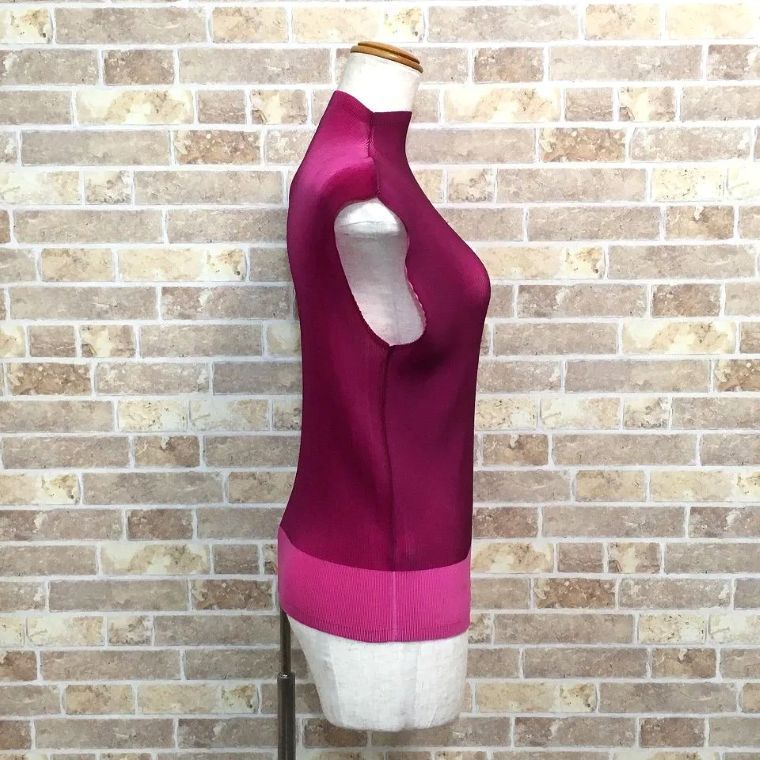 極美品 PLEATS PLEASE イッセイミヤケ プリーツトップス 3 ハイネック ピンク 593