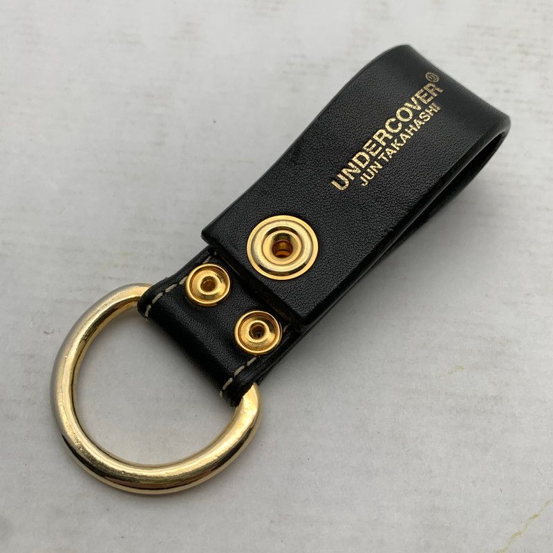 中古品】 UNDERCOVER アンダーカバー キーリング BLACK LEATHER
