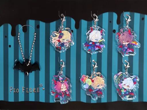 【中古】雑貨 集合 コウモリアクリルキーホルダー＆ゆらゆらチャーム6個セット 「ピオフィオーレの晩鐘」 アニメイトガールズフェスティバル2019グッズ