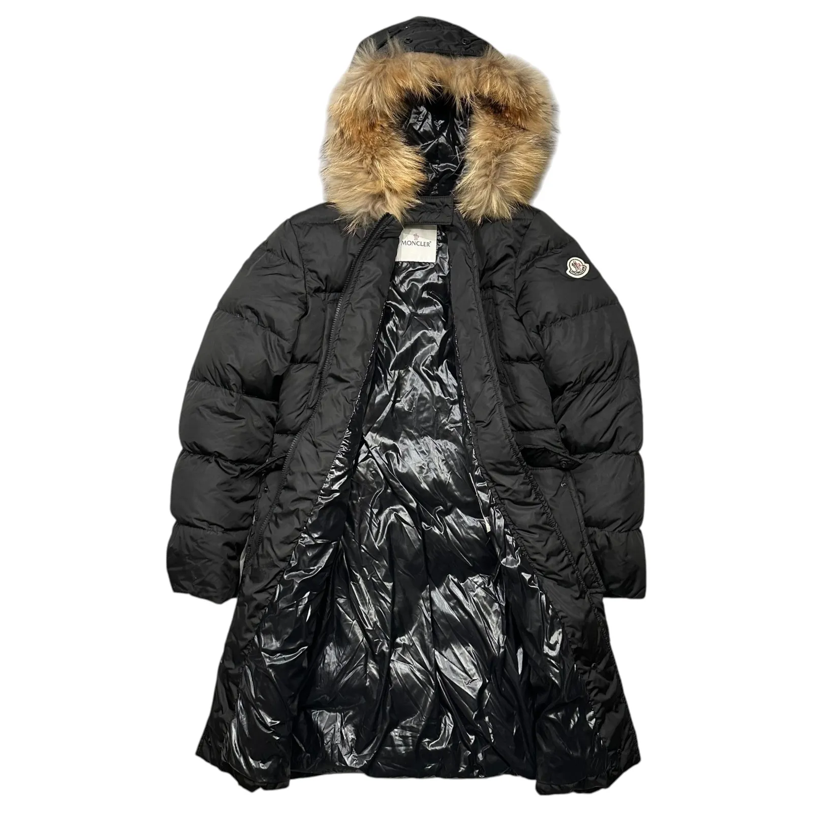 MONCLER(モンクレール) MELINA Fur-Embellished Hooded Long Down Coat